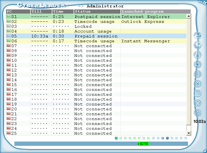 CyberLeader - Internet Cafe Software Screenshot